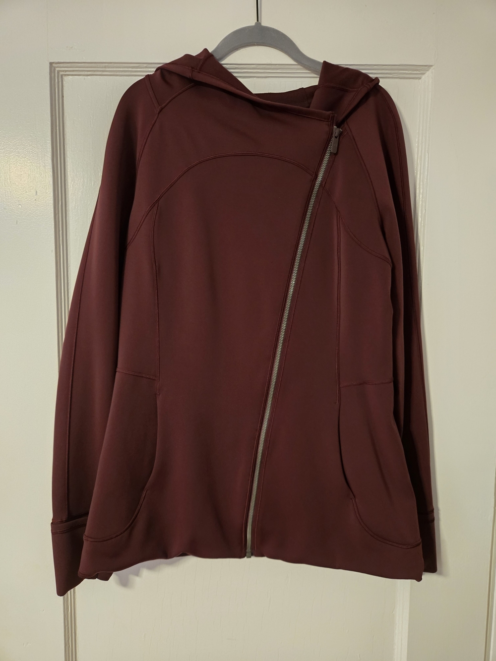 lululemon athletica Asymmetrical Zip Hooded Jacket - Deep Wine
